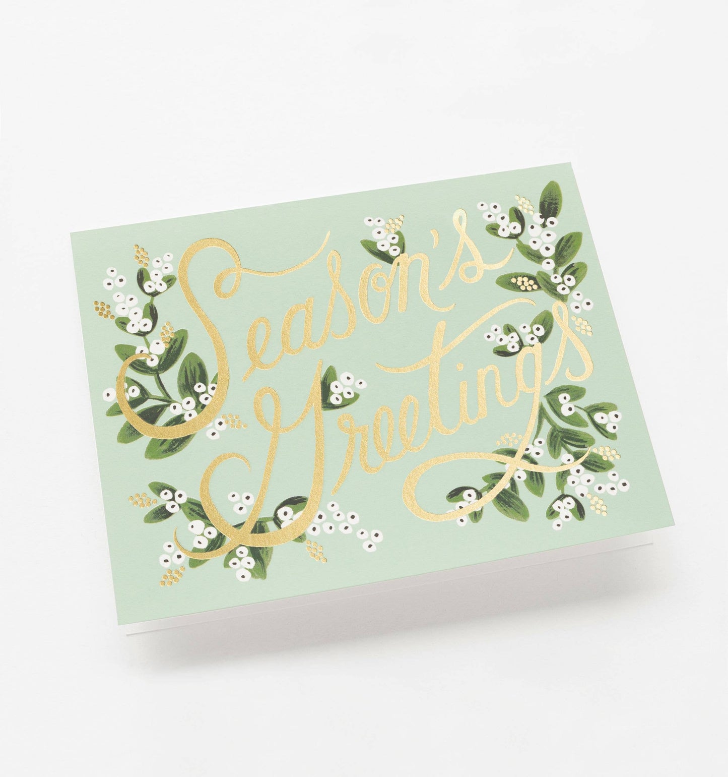 Mistletoe Season's Greetings Card - Lake Oswego Flowers