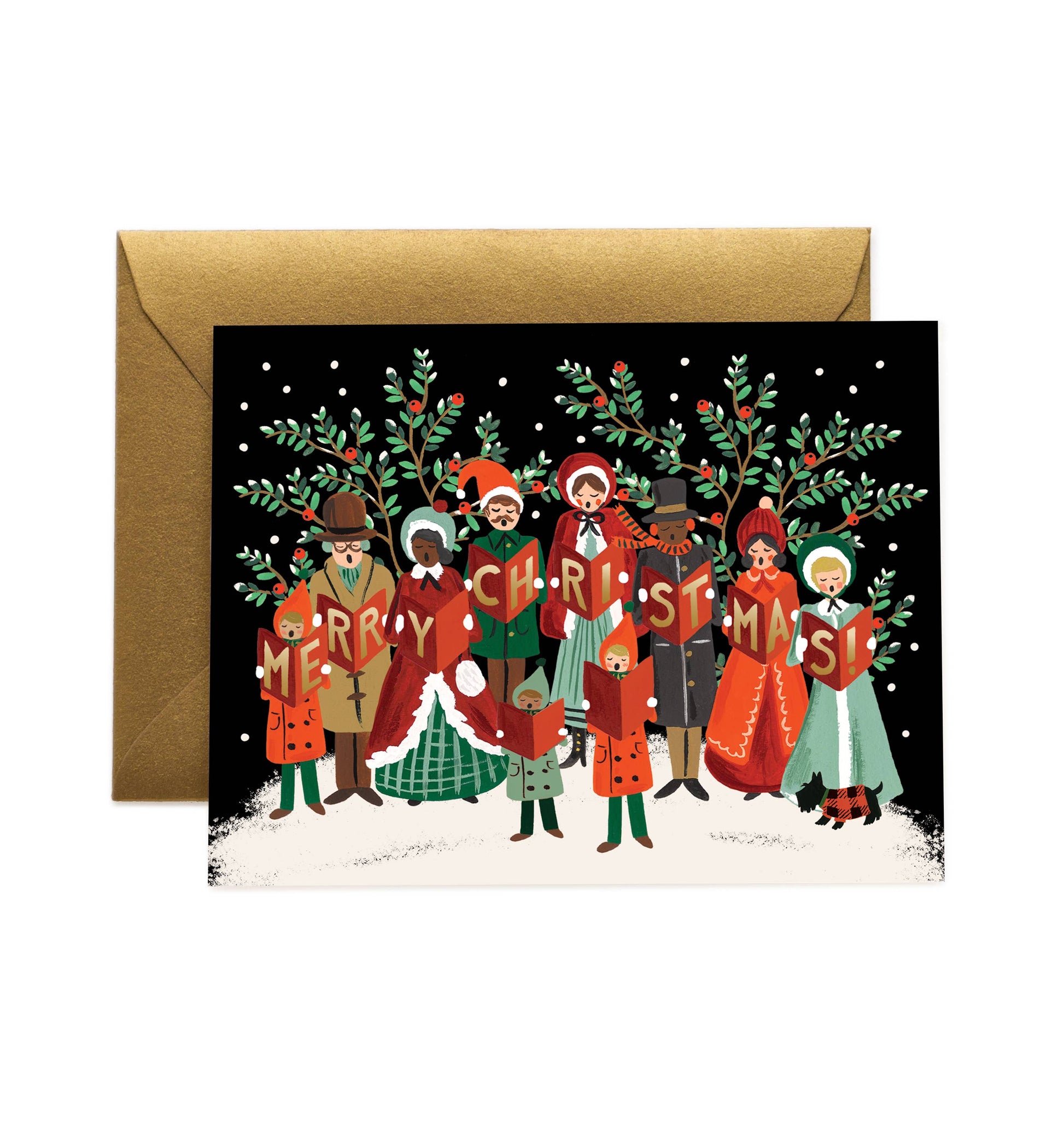 Christmas Carolers Card - Lake Oswego Flowers