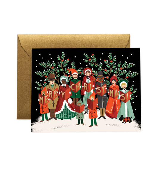 Christmas Carolers Card - Lake Oswego Flowers