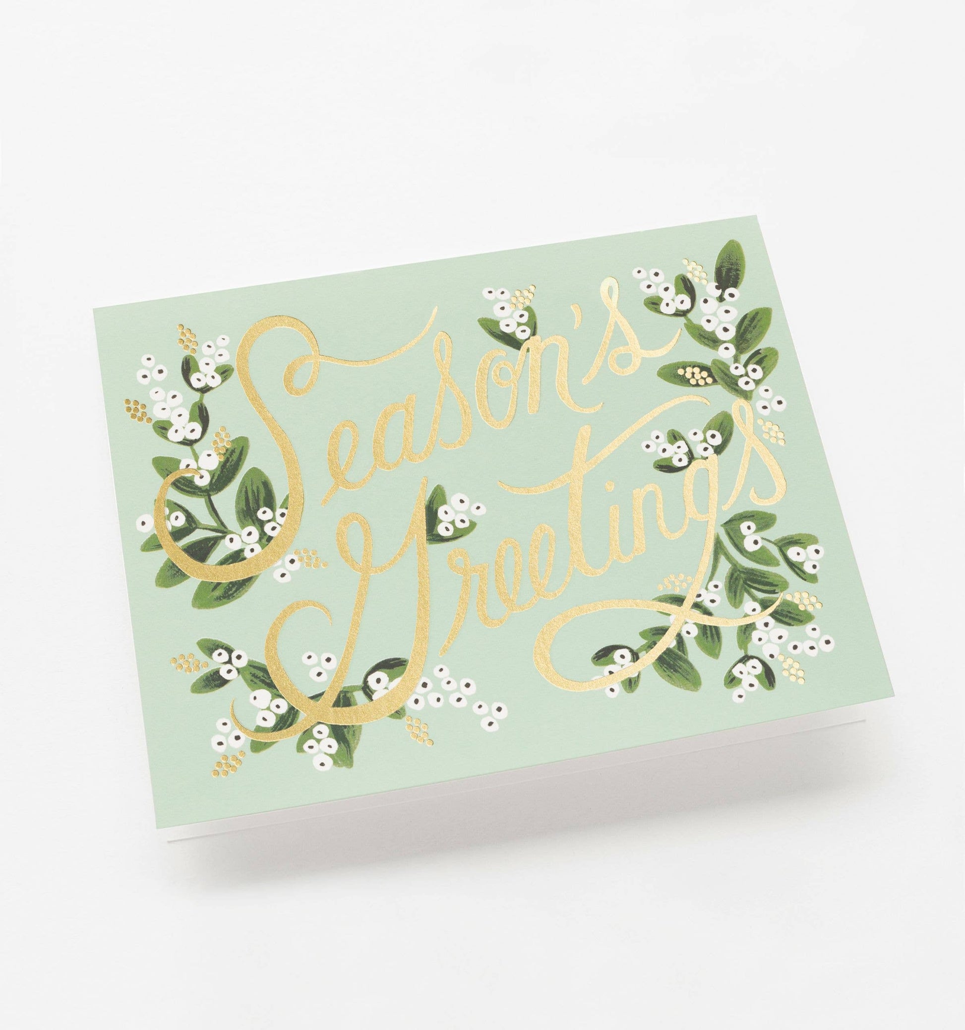 Mistletoe Season's Greetings Card - Lake Oswego Flowers