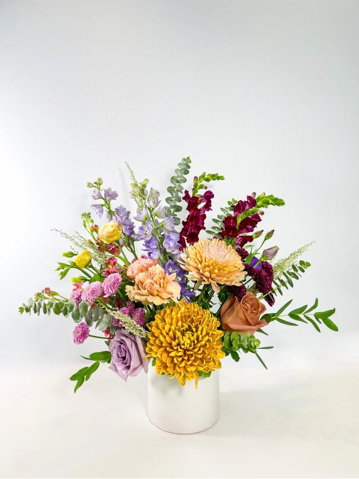 Classic Arranged Flowers in Seasonal Autumn palette, Portland Metro same-day delivery