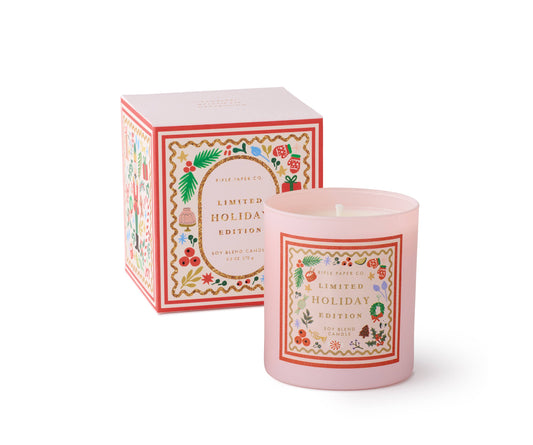 Holly Jolly Nutcracker Holiday 9oz Glass Candle - Lake Oswego Flowers