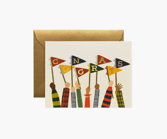 Congrats Pennants Card - Lake Oswego Flowers