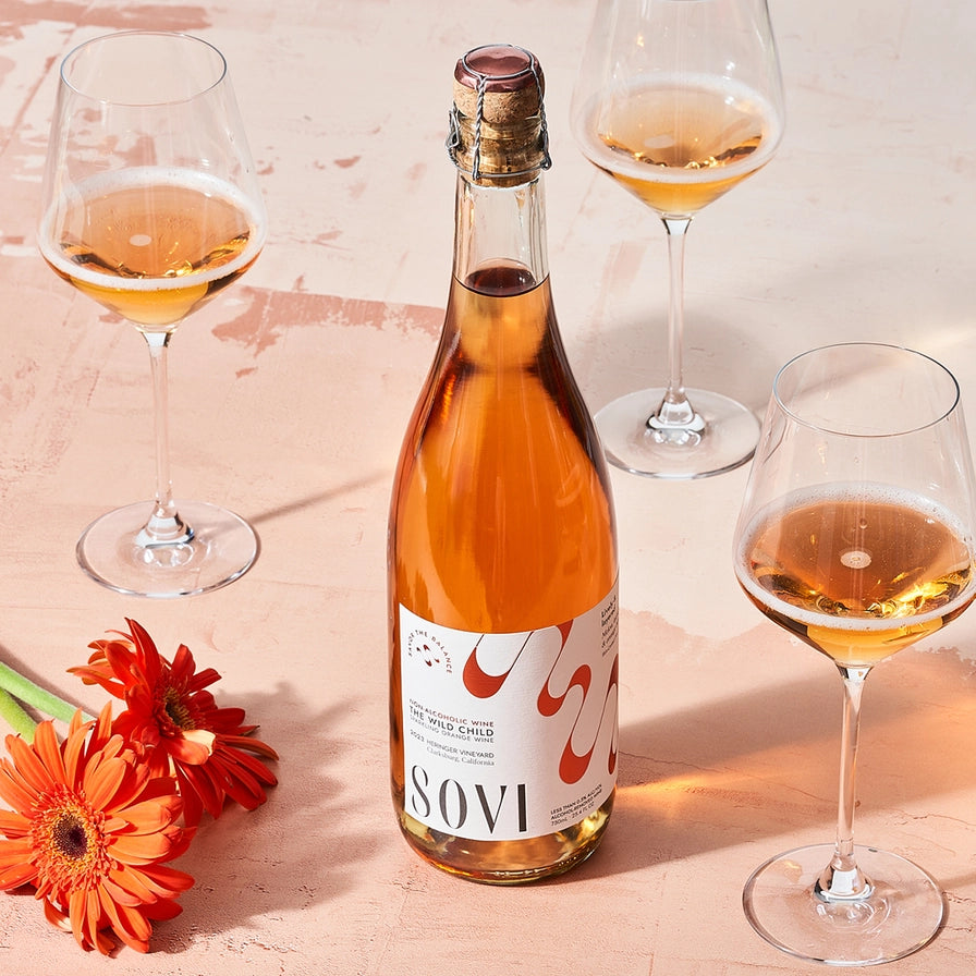 Sovi Sparkling Orange Non-Alcoholic Wine - Lake Oswego Flowers